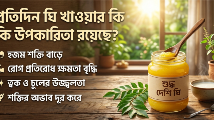 প্রতিদিন ঘি খাওয়ার কি কি উপকারিতা রয়েছে
